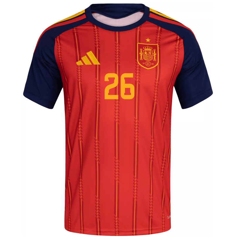 adidas Men's Samu Spain World Cup Home Jersey 2026 (Vivid Red)