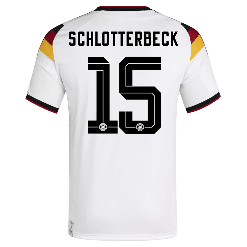 adidas Men's Schlotterbeck Germany Home World Cup Jersey 2026 (White/Black)