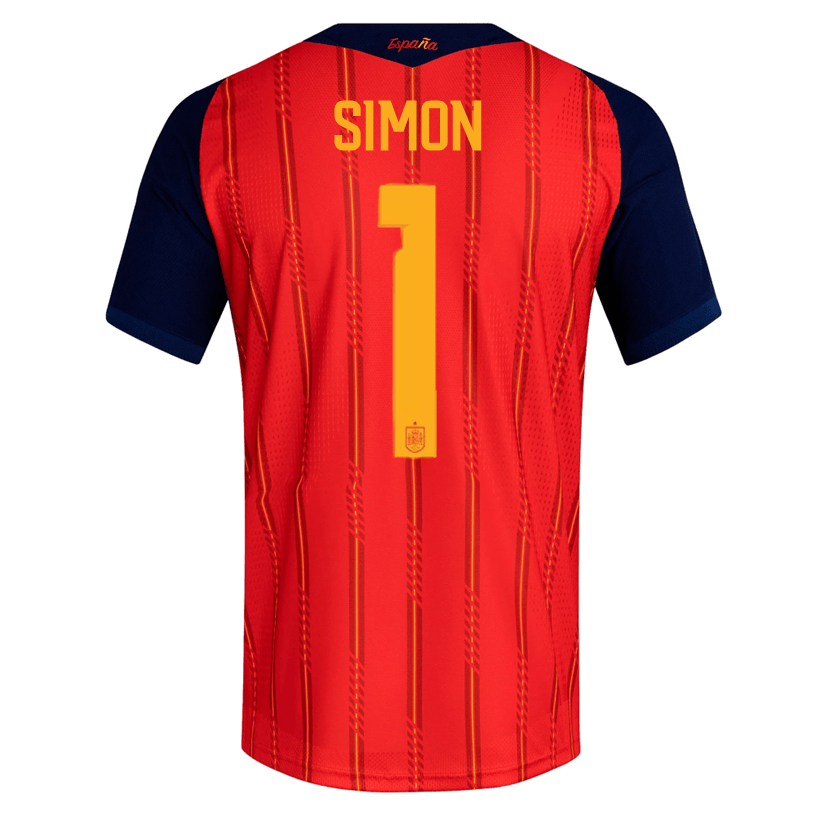 adidas Men's Simon Spain Authentic World Cup Home Jersey 2026 (Vivid Red)