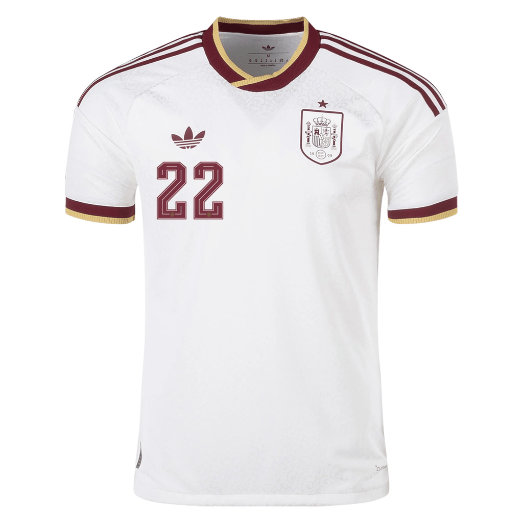 adidas Men's Spain Authentic Marc Cucurella Away Jersey 2026 (White)
