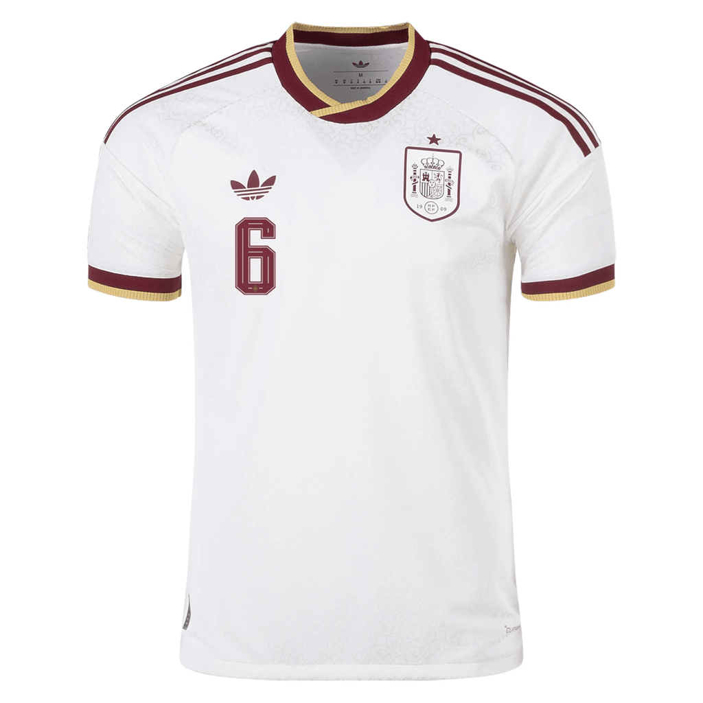 adidas Men's Spain Authentic Mikel Merino Away Jersey 2026 (White)