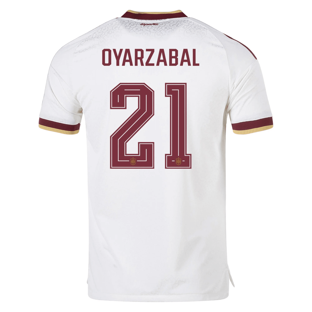 adidas Men's Spain Authentic Mikel Oyarzabal Away Jersey 2026 (White)