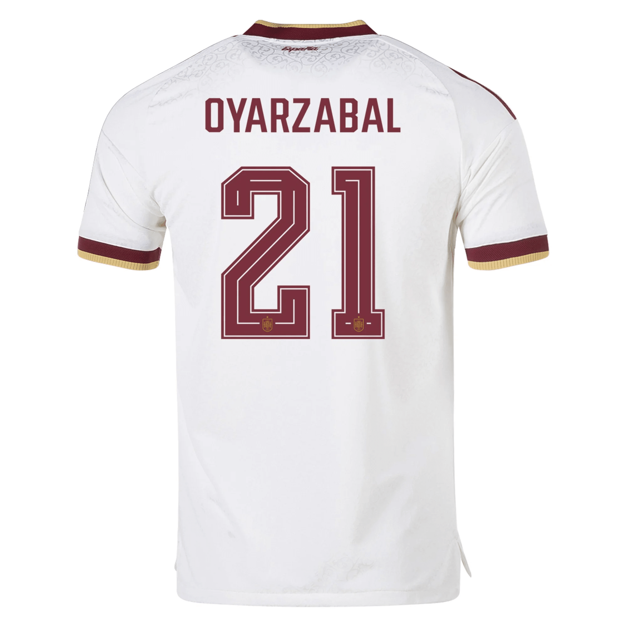 adidas Men's Spain Authentic Mikel Oyarzabal Away Jersey 2026 (White)
