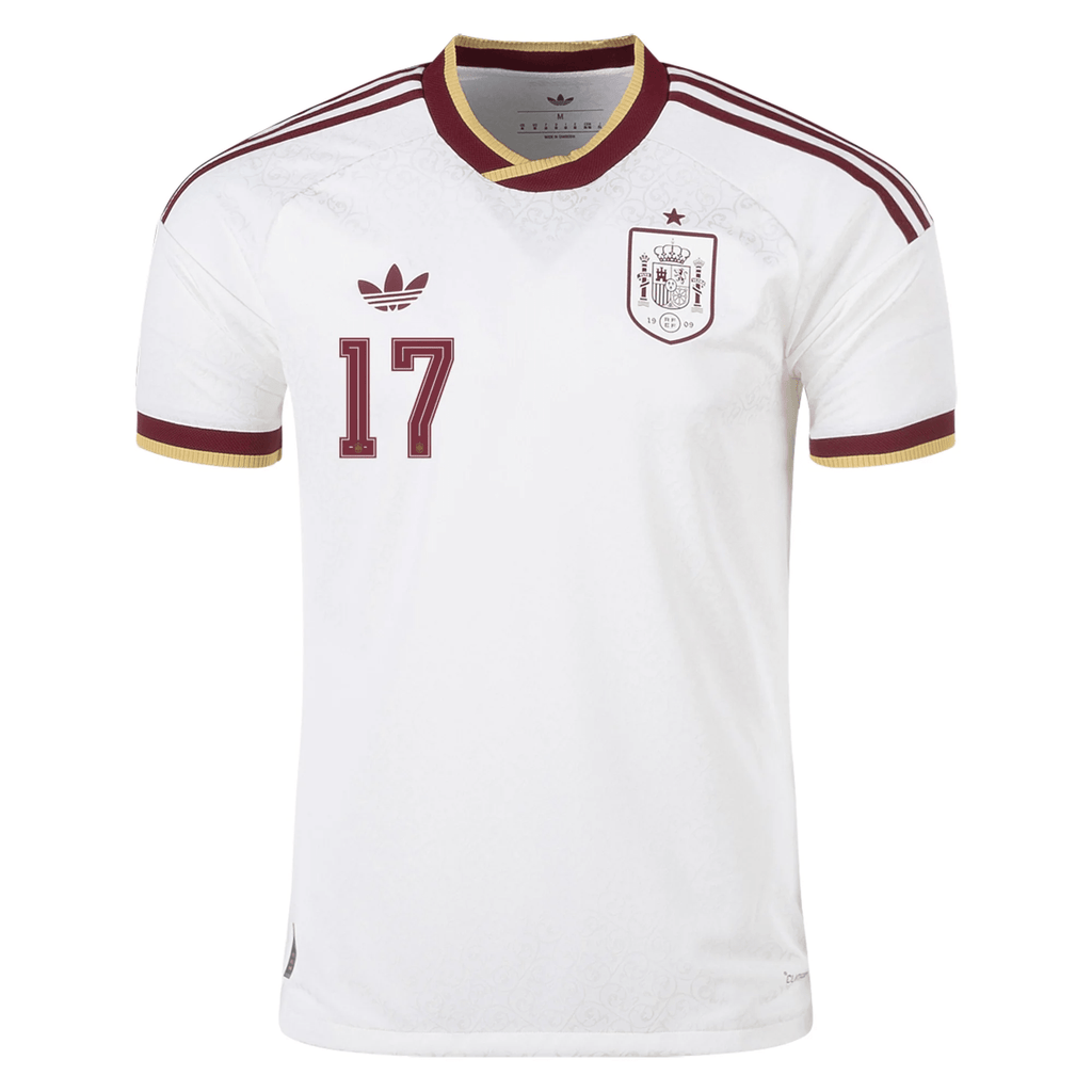 adidas Men's Spain Authentic Nico Williams Away Jersey 2026 (White)