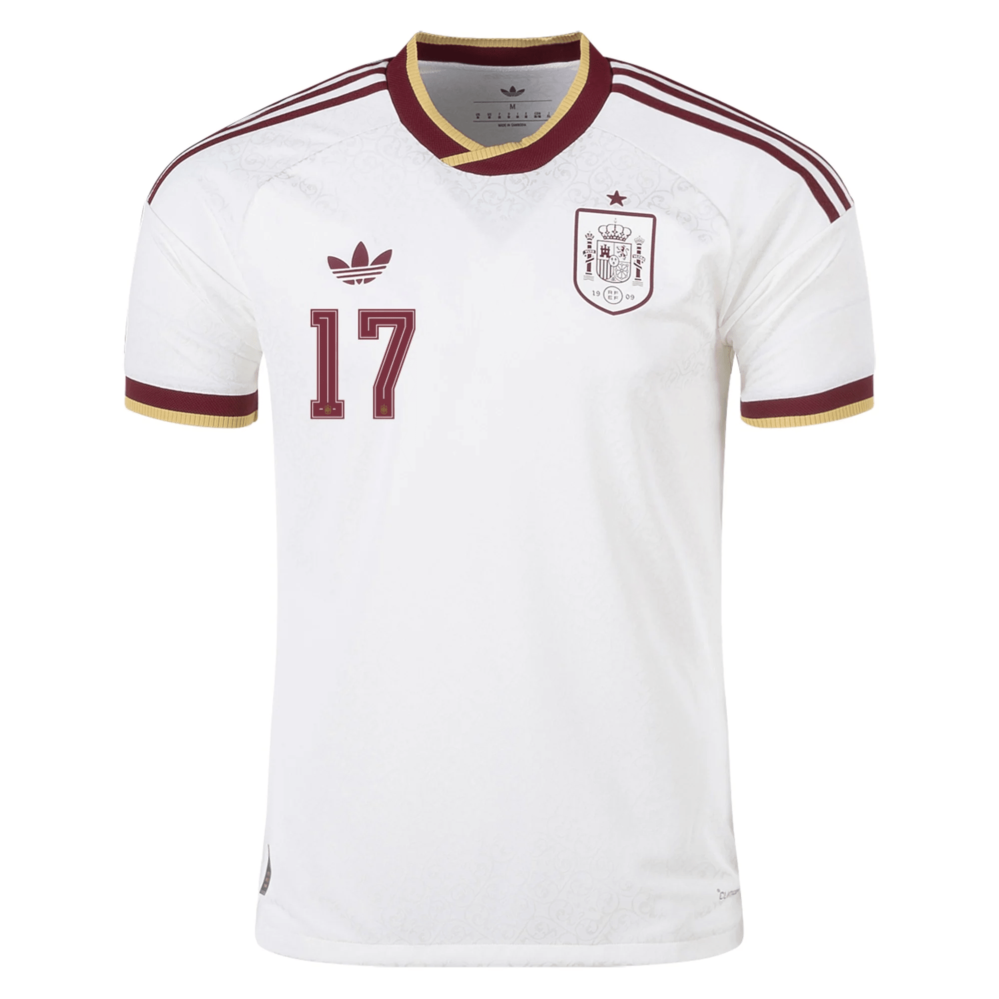 adidas Men's Spain Authentic Nico Williams Away Jersey 2026 (White)