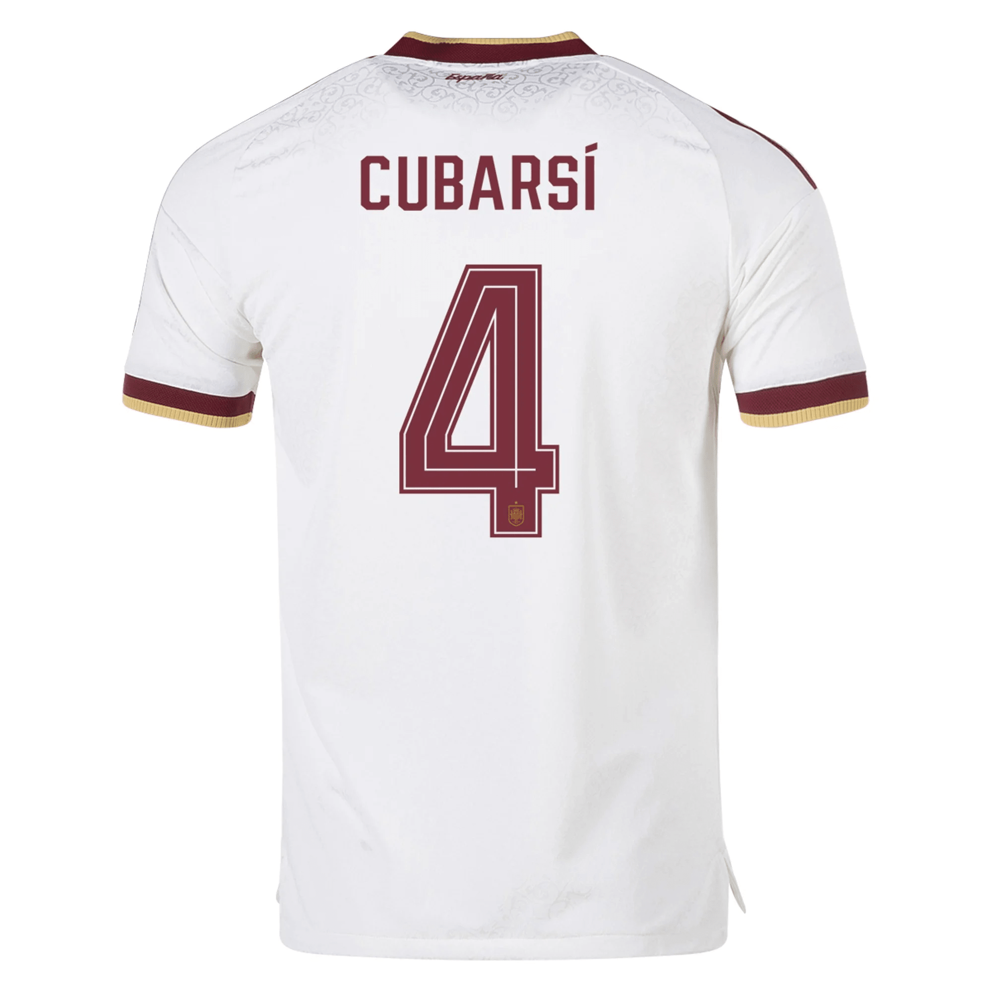 adidas Men's Spain Authentic Pau Cubarsí Away Jersey 2026 (White)