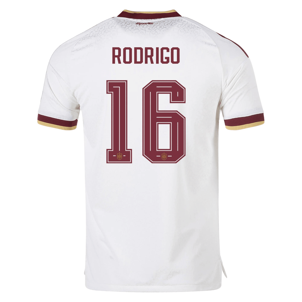 adidas Men's Spain Authentic Rodrigo Away Jersey 2026 (White)
