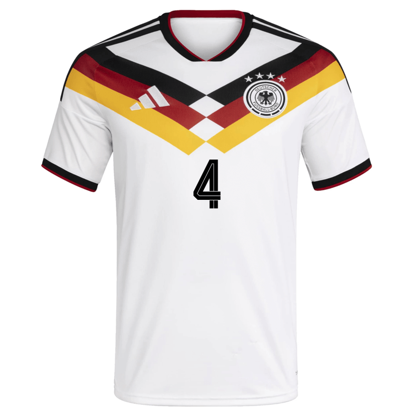 adidas Men's Tah Germany Home World Cup Jersey 2026 (White/Black)