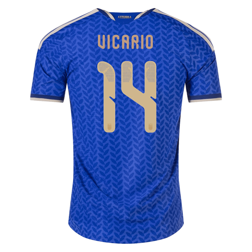 adidas Men's Vicario Italy 2026 Authentic Home Jersey (Bold Blue)