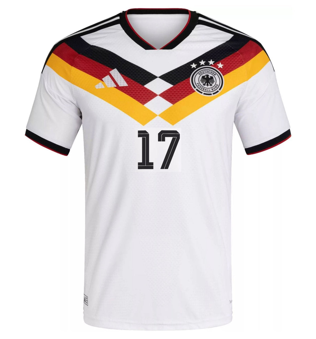adidas Men's Wirtz Germany Authentic Home World Cup Jersey 2026 (White/Black)