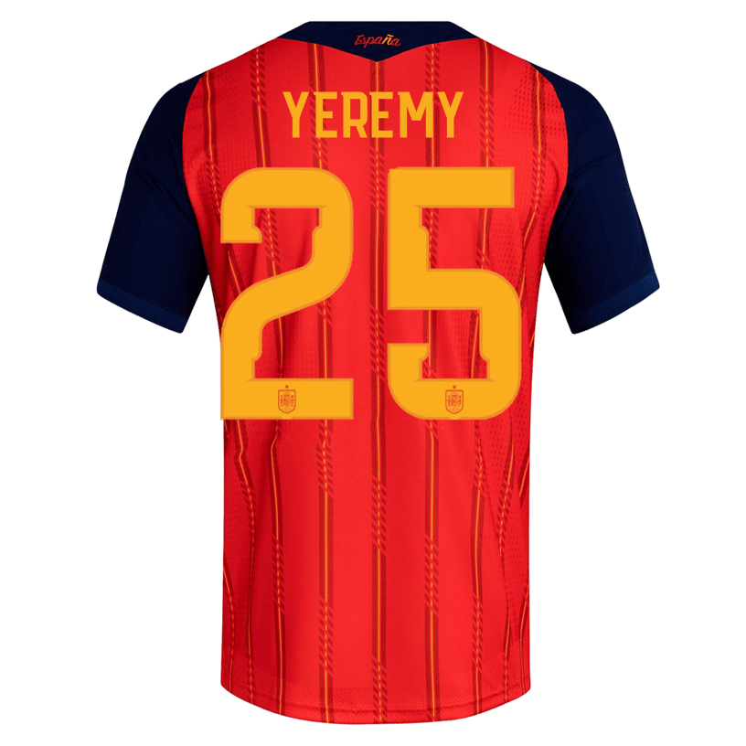 adidas Men's Yeremy Spain Authentic World Cup Home Jersey 2026 (Vivid Red)