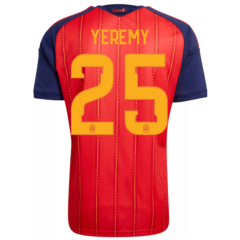 adidas Men's Yeremy Spain World Cup Home Jersey 2026 (Vivid Red)