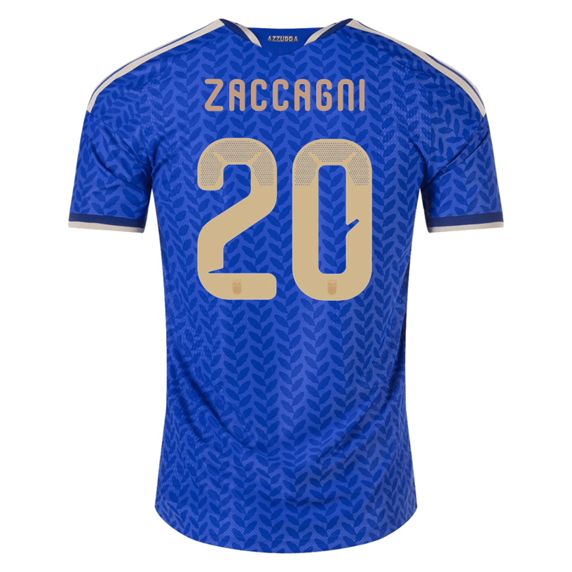 adidas Men's Zaccaghi Italy 2026 Authentic Home Jersey (Bold Blue)