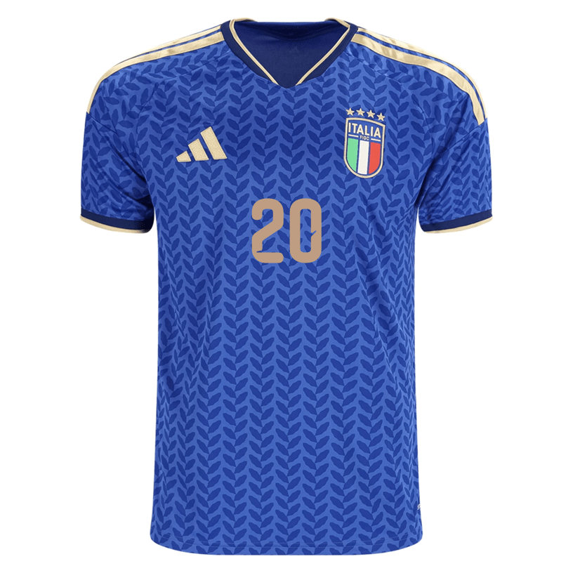 adidas Men's Zaccagni Italy Home Stadium Jersey 2026 (Bold Blue)