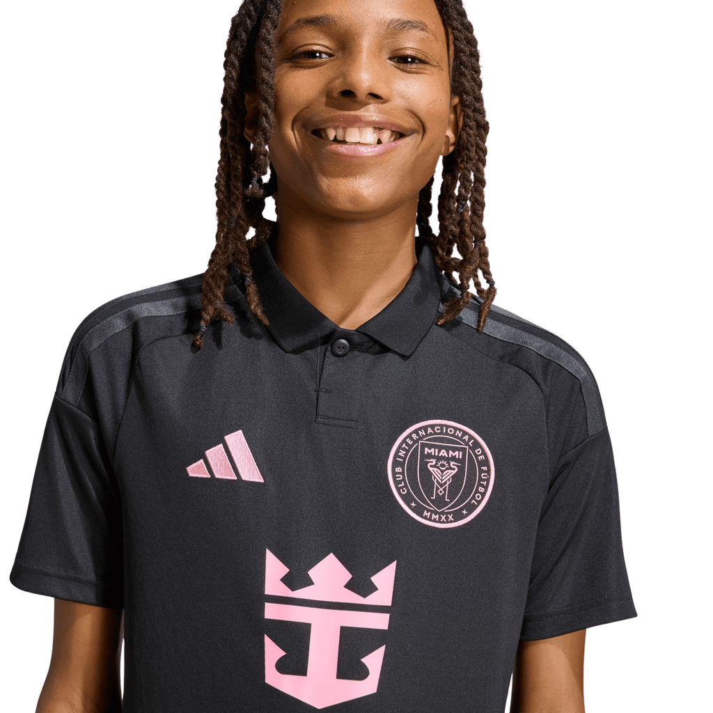 adidas Youth Inter Miami 26/27 Away Jersey (Black/Pink)