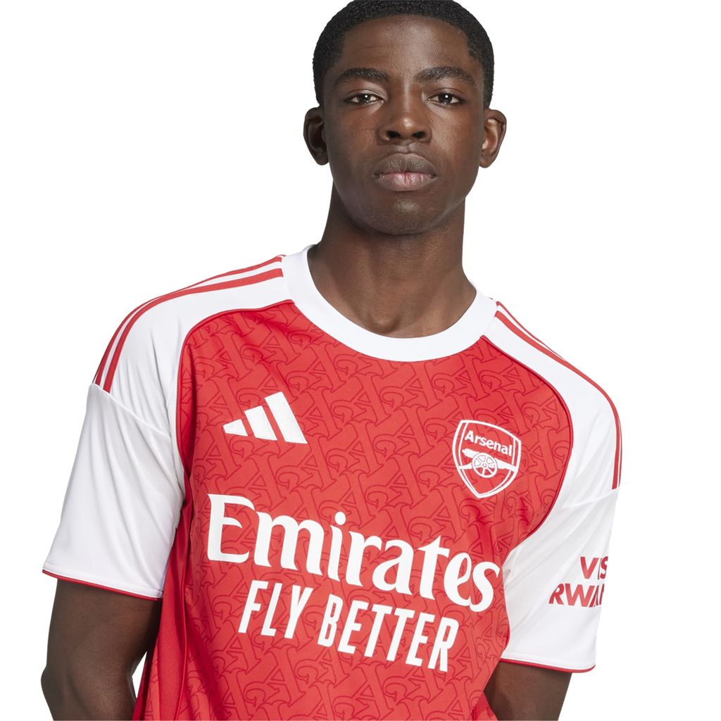 adidas Arsenal Eberechi Eze Home Jersey w/ EPL + No Room For Racism Patches 25/26 (Better Scarlet/White)