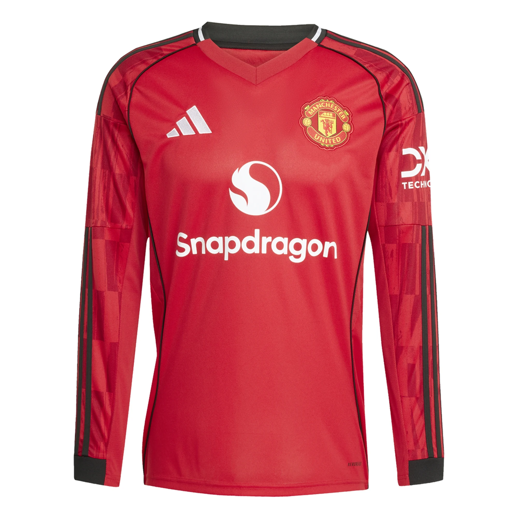 adidas Manchester United Long Sleeve Home Jersey 25/26 (Red)