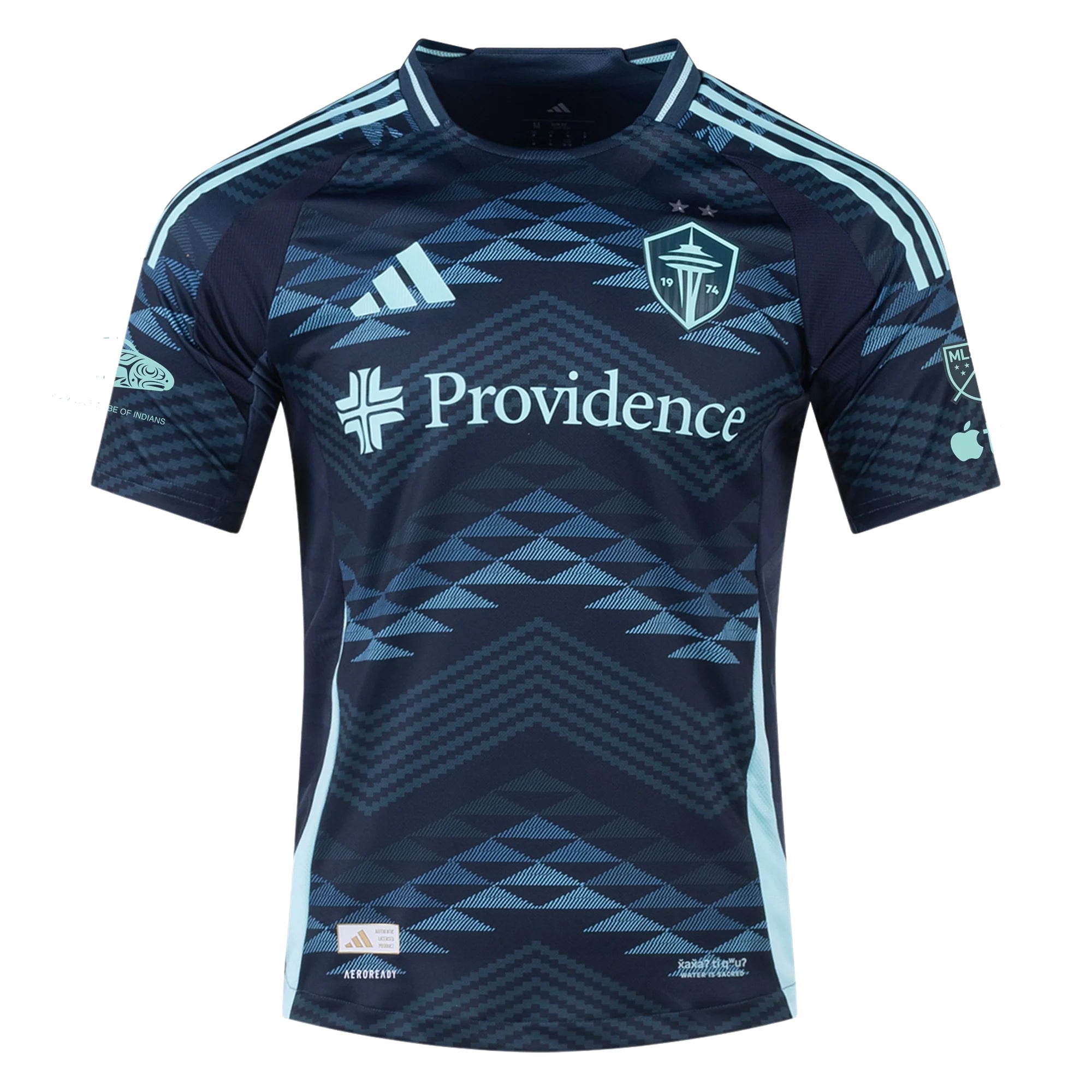adidas Jordan Morris Seattle Sounders Authentic Away Jersey 25/26 w/ MLS Patches & Sponsor (Aura Ink)