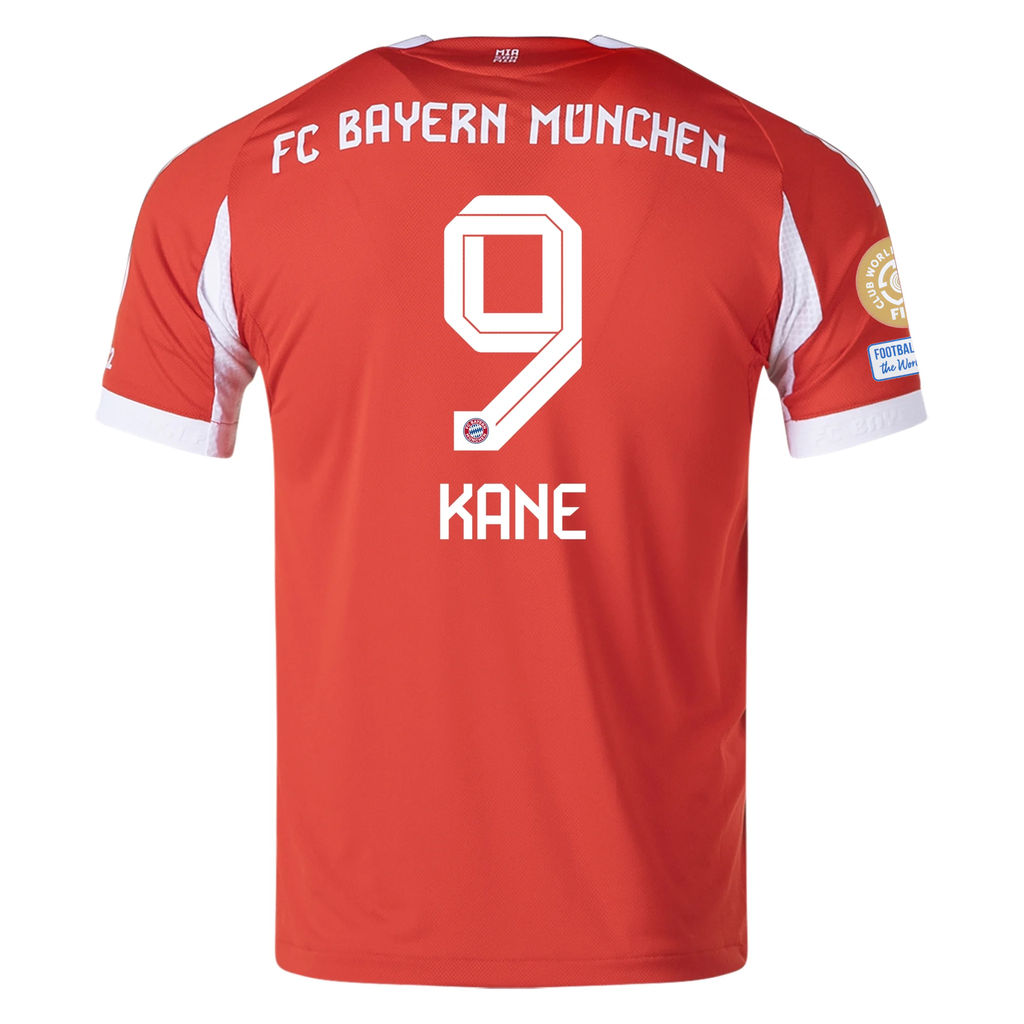 adidas Bayern Munich Authentic Harry Kane Home Jersey w/ Club World Cup Patches 25/26 (Red)