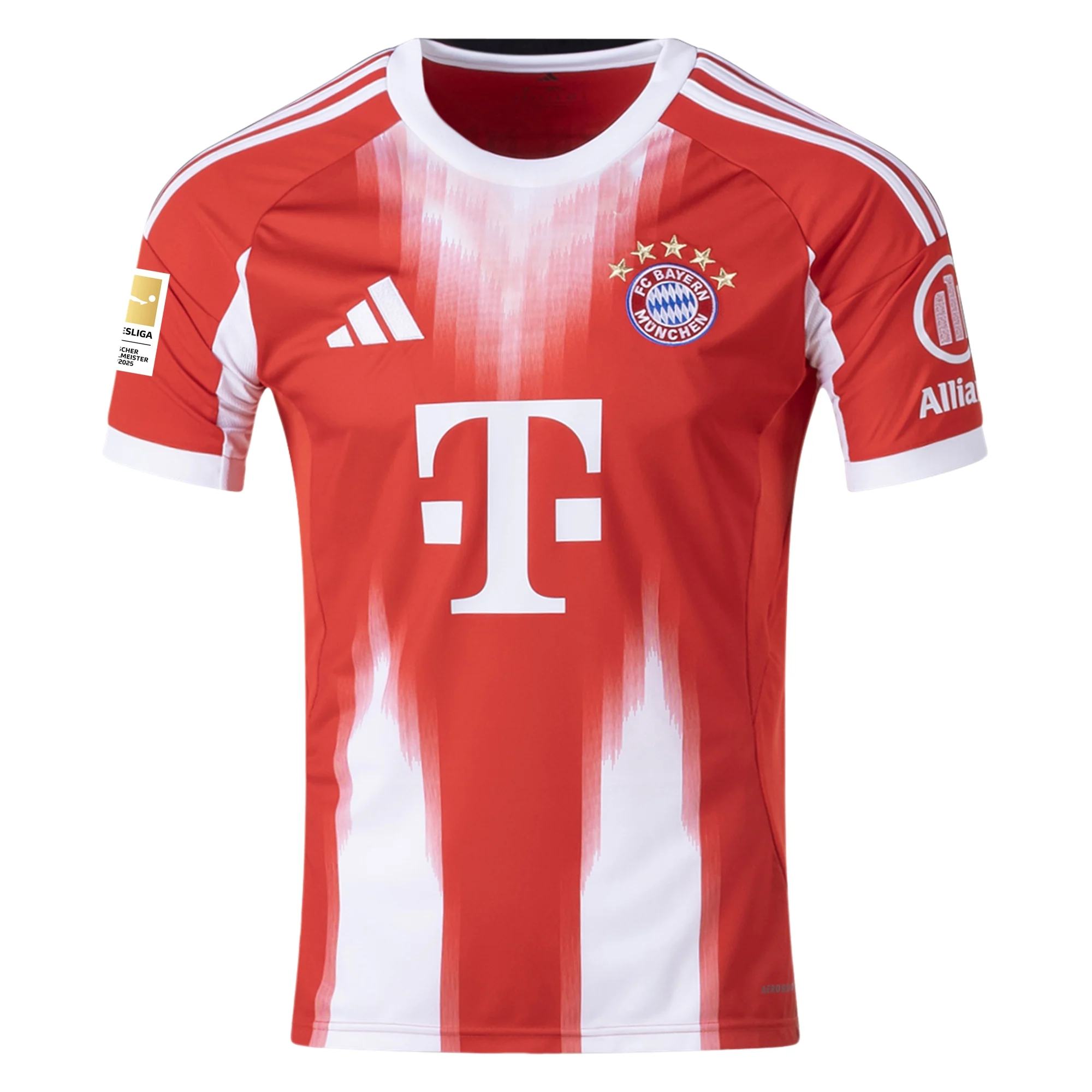 adidas Bayern Munich Home Jersey w/ Bundesliga Champion Patch 25/26 (Red)