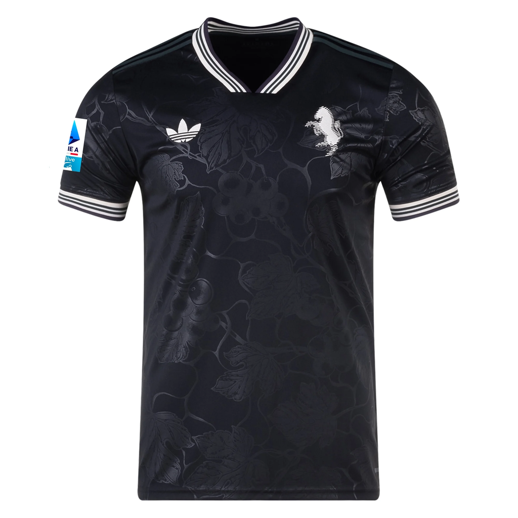 adidas Juventus Dušan Vlahović Third Jersey w/ Serie A Patch 25/26 (Black)