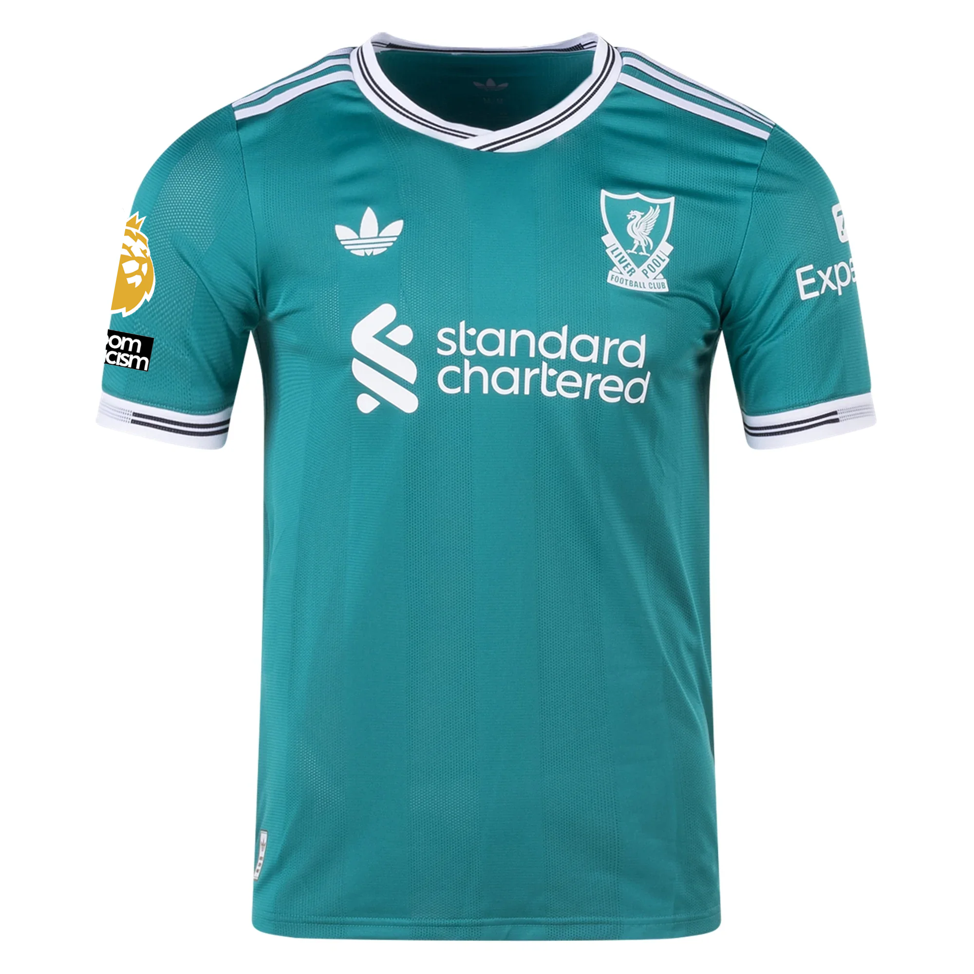 adidas Liverpool FC Authentic Mohamed Salah Third Jersey w/ EPL + No Room For Racism Patches 25/26 (Sea Green)