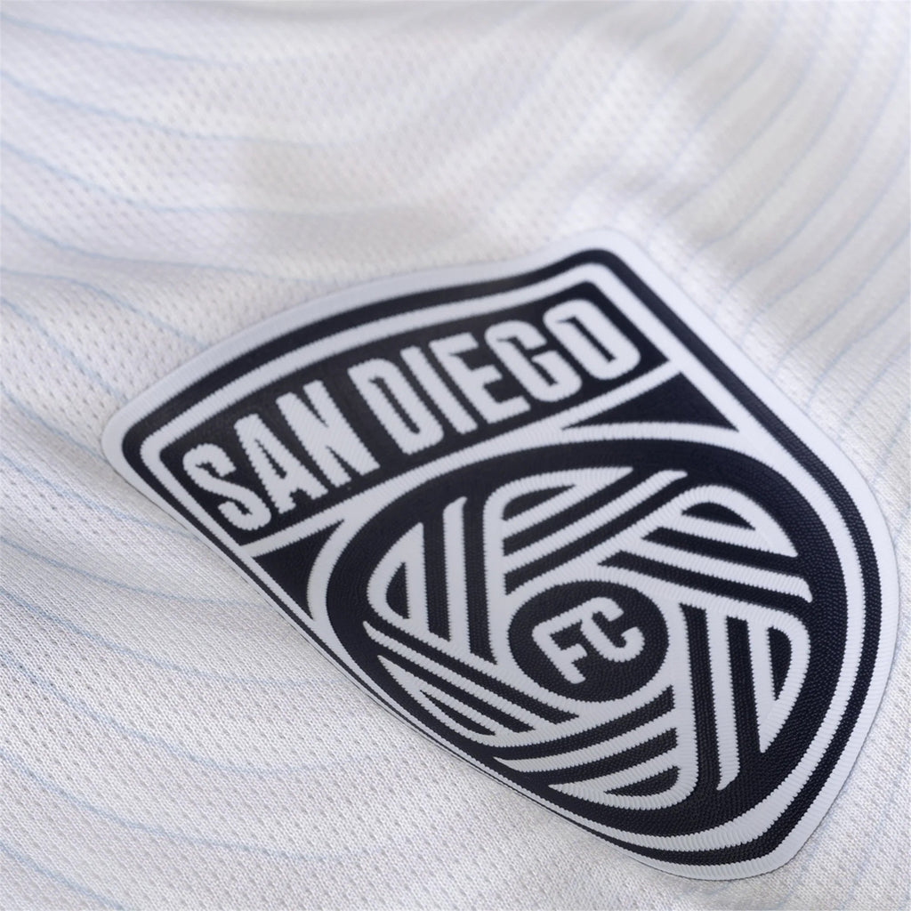 adidas San Diego FC Authentic Manu Duah Away Jersey 25/26 w/ MLS & Apple Patch (White)
