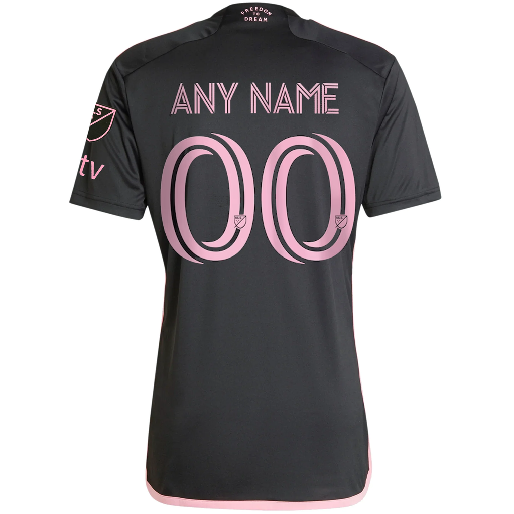 adidas Inter Miami Name Royal Caribbean Away Jersey w/ MLS + Apple TV Patches 23/24 (Black/Bliss Pink)