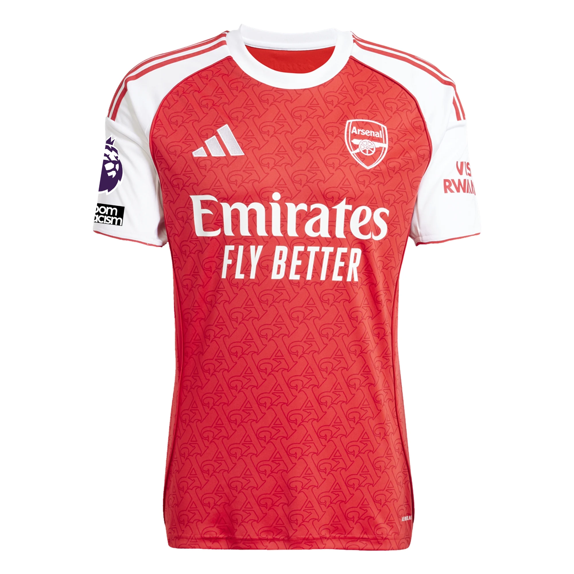 adidas Arsenal Eberechi Eze Home Jersey w/ EPL + No Room For Racism Patches 25/26 (Better Scarlet/White)