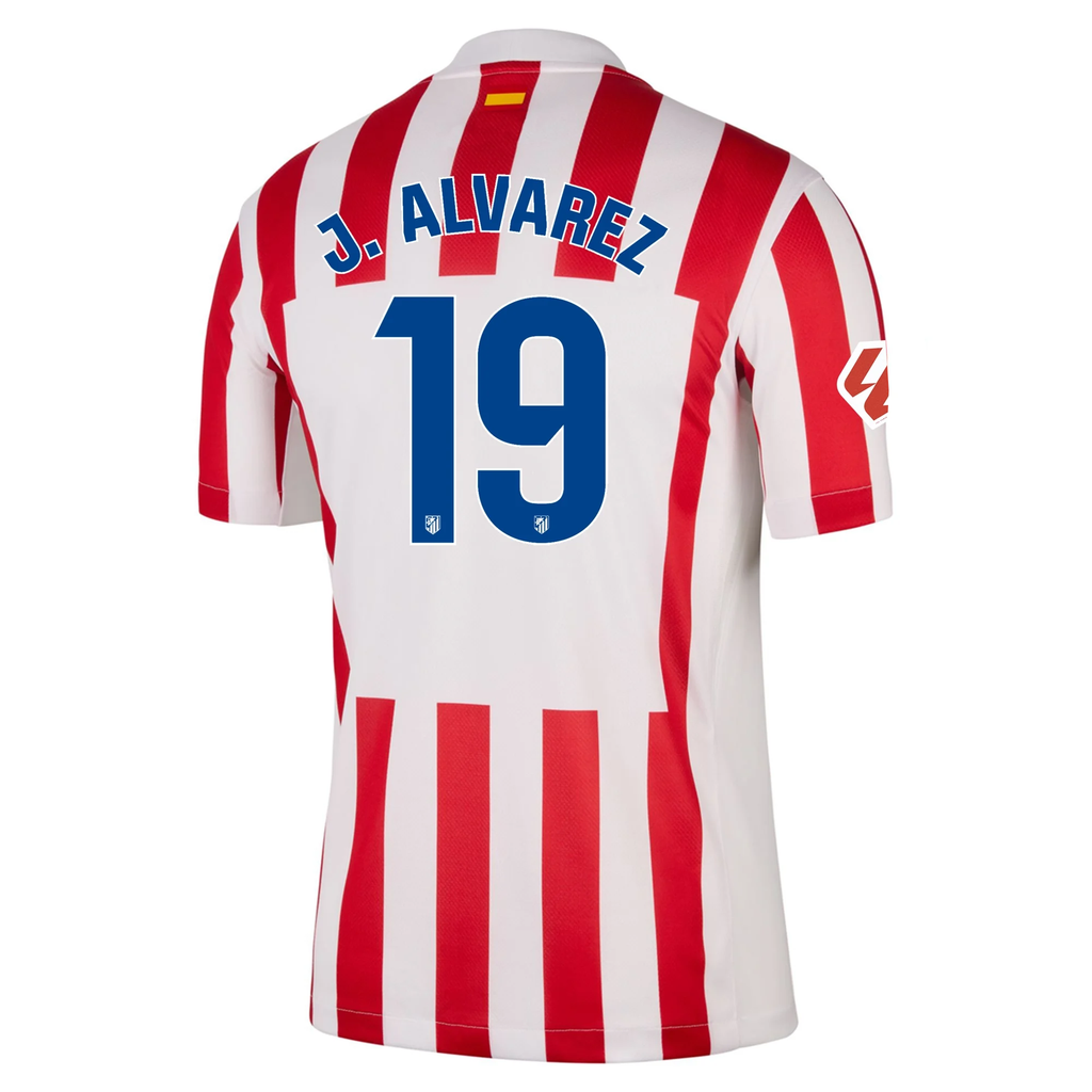 Nike Atletico Madrid Julian Alvarez Home Jersey w/ La Liga Patch 25/26 (Sport Red/Hyper Royal)