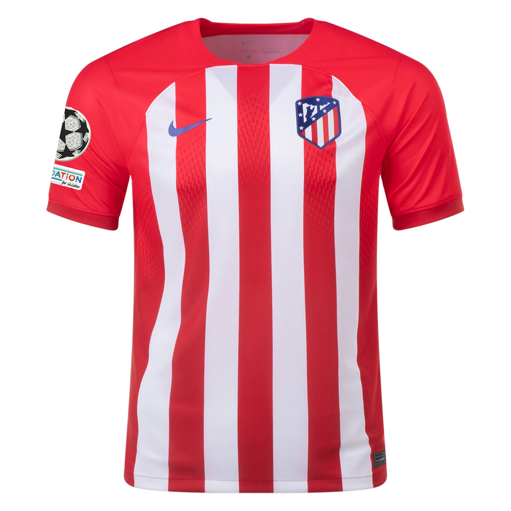 Nike Atletico Madrid Nahuel Molina Home Jersey w/ Champions League Patches 23/24 (Sport Red/Global Red)