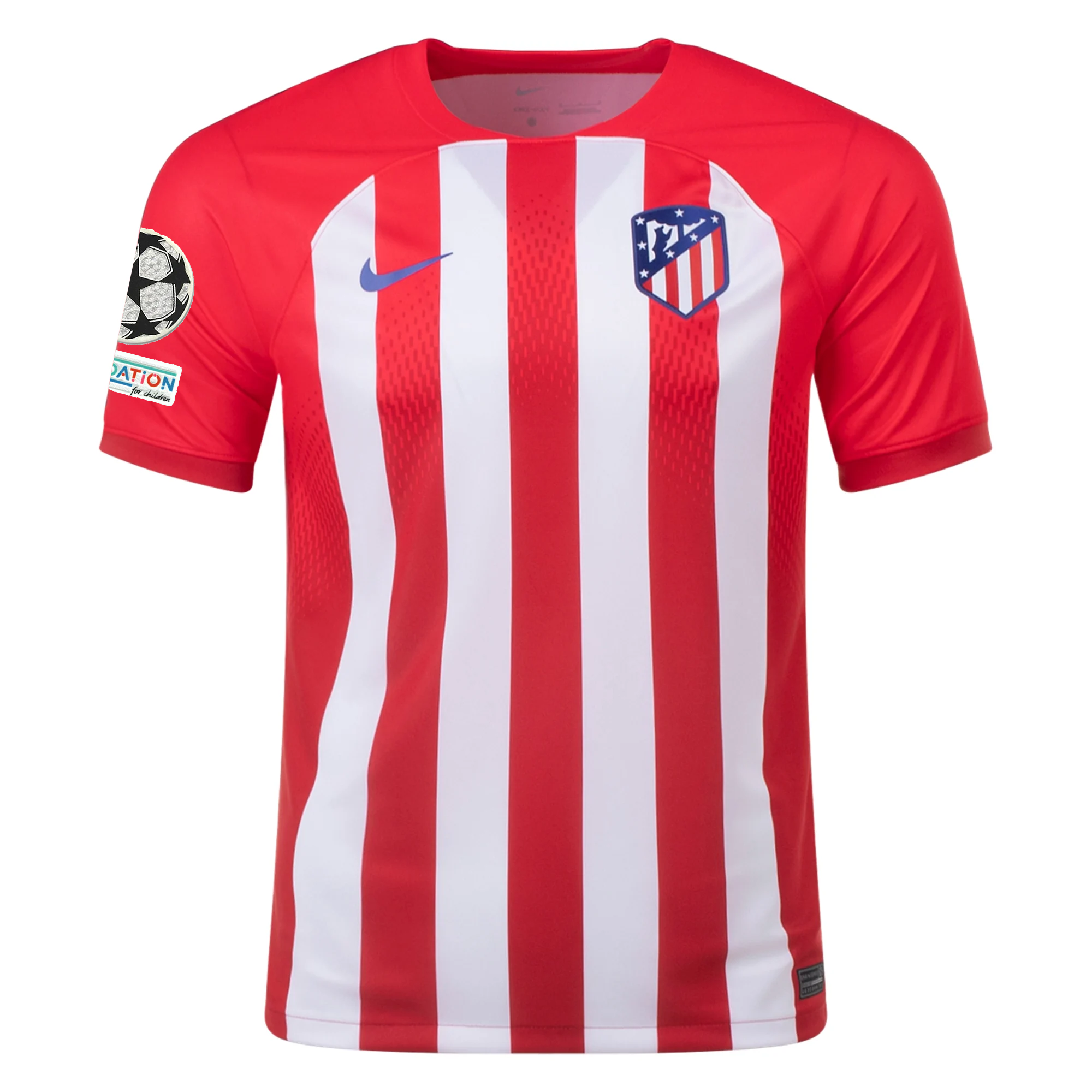 Nike Atletico Madrid Nahuel Molina Home Jersey w/ Champions League Patches 23/24 (Sport Red/Global Red)