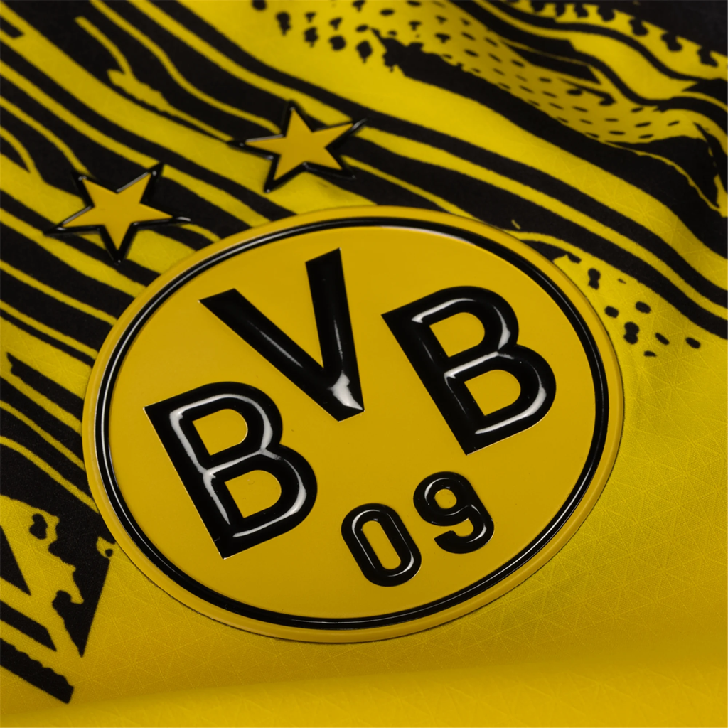 Puma BVB Dortmund Authentic Home Jersey w/ Bundesliga Patch 25/26 (Faster Yellow/Puma Black)