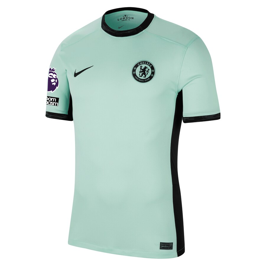 Nike Chelsea Connor Gallagher Third Jersey w/ EPL + No Room For Racism Patches 23/24 (Mint Foam/Black)