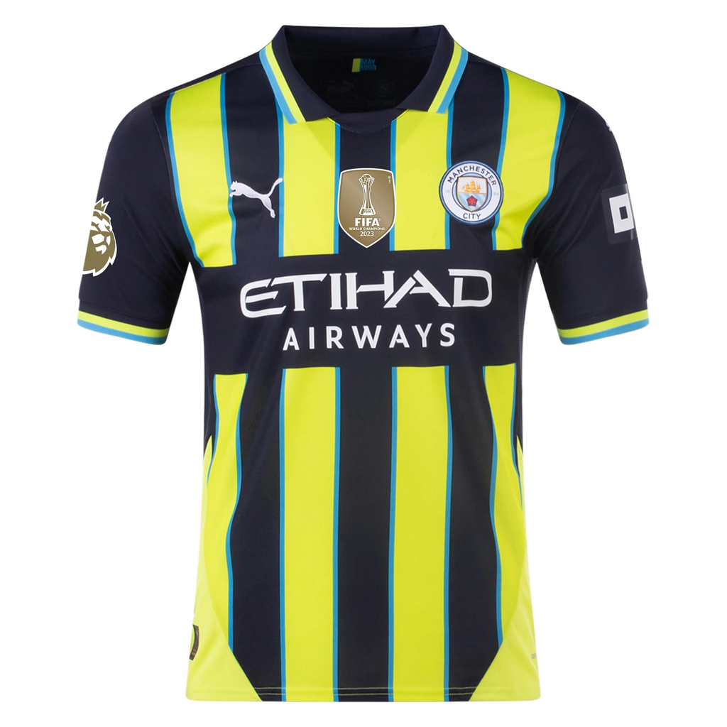 Puma Manchester City Mateo Kovačić Away Jersey w/ EPL + Club World Cup Patch 24/25 (New Navy/Yellow Glow)