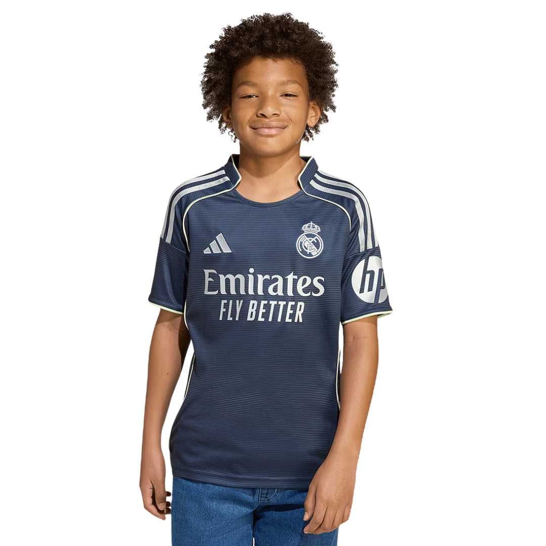 adidas Youth Real Madrid Kylian Mbappe Away Jersey 25/26 (Legend Ink)