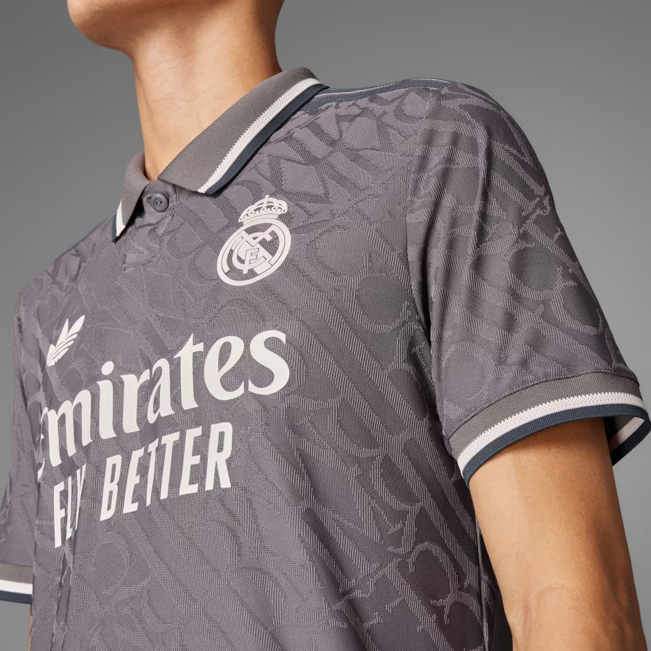adidas Men's Real Madrid Authentic Third Jersey 24/25 (Charcoal)