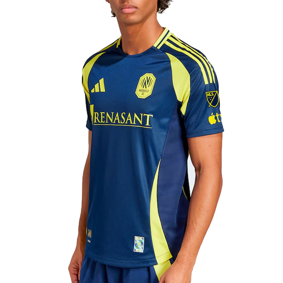 adidas Nashville Authentic Brian Schwake Away Jersey w/ MLS + Apple TV 25/26 (Tena Blue)