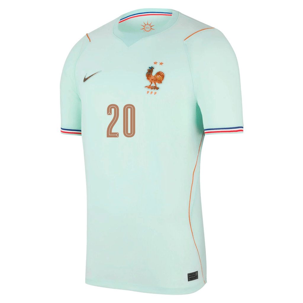 Nike France Désiré Doué Away Jersey 2026 (Igloo/Monarch)