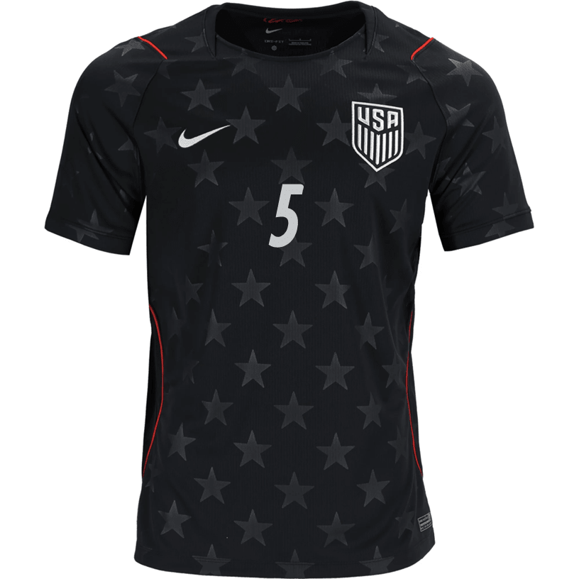Nike Mens A. Robinson United States Away Stadium Jersey 2026 (Dark Obsidian/Pure Platinum)