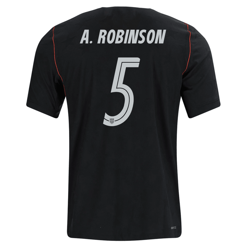 Nike Mens A. Robinson United States Away Stadium Jersey 2026 (Dark Obsidian/Pure Platinum)