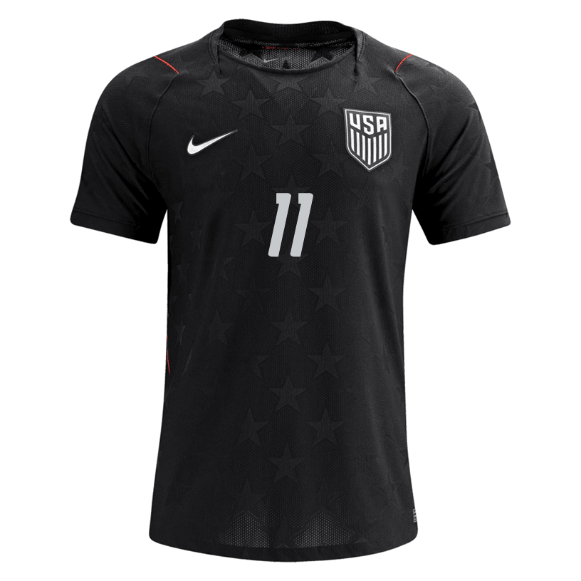 Nike Men's Aaronson United States Match Authentic Away Jersey 2026 (Dark Obsidian/Pure Platinum)