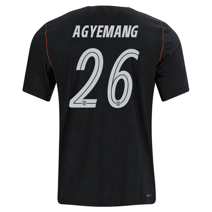 Nike Mens Agyemang United States Away Stadium Jersey 2026 (Dark Obsidian/Pure Platinum)