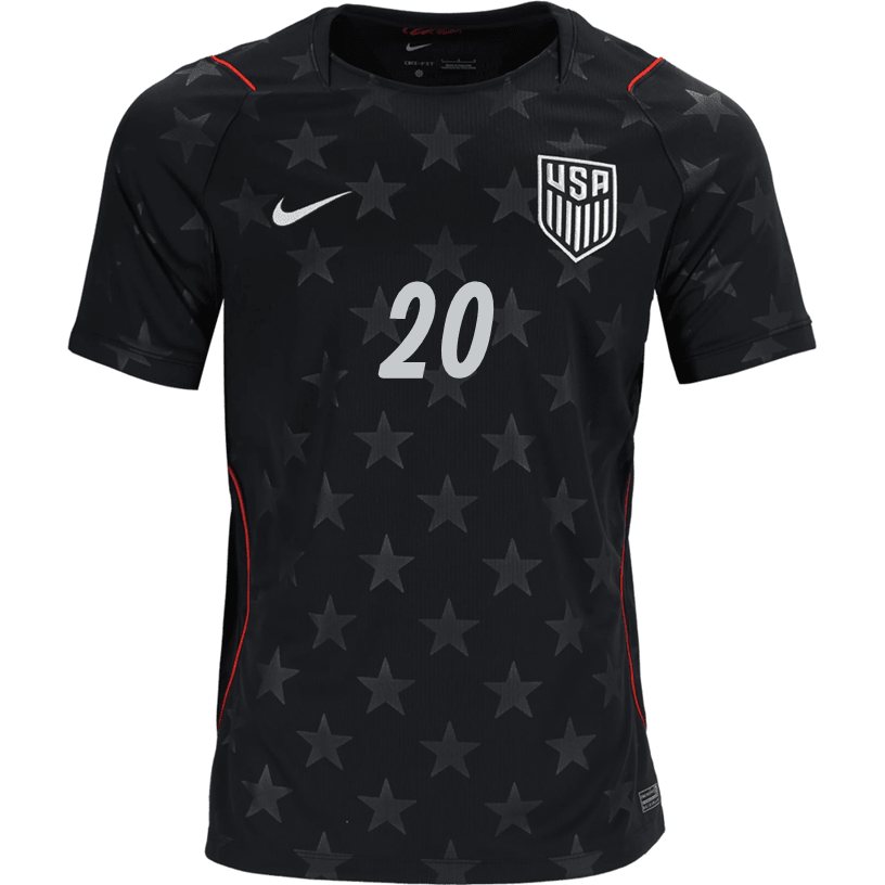 Nike Mens Balogun United States Away Stadium Jersey 2026 (Dark Obsidian/Pure Platinum)