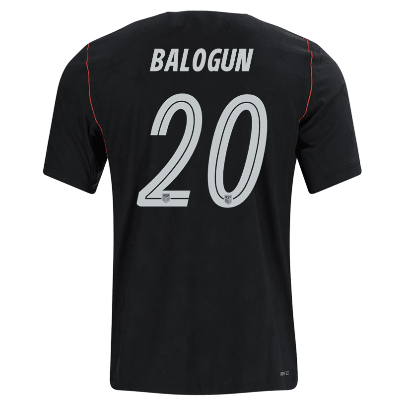 Nike Mens Balogun United States Away Stadium Jersey 2026 (Dark Obsidian/Pure Platinum)