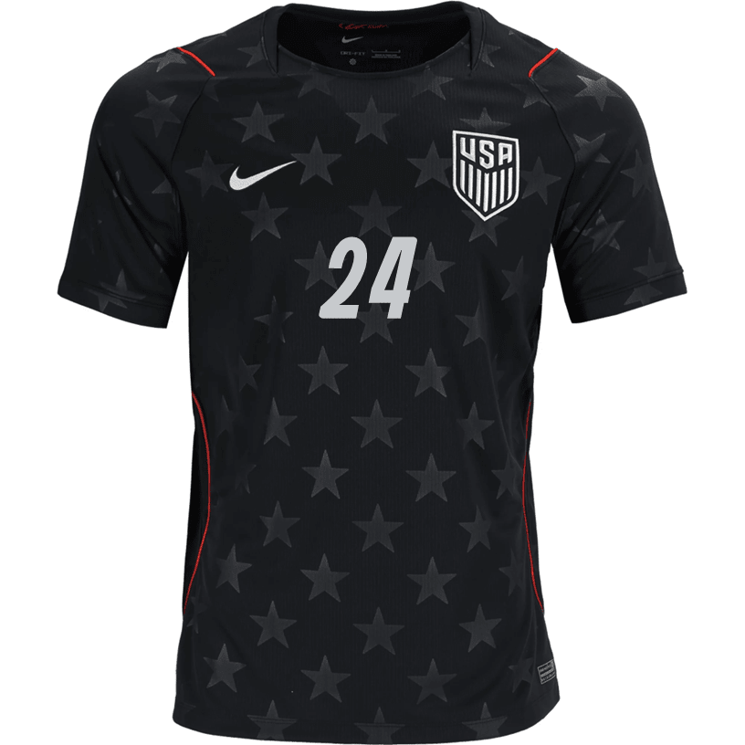Nike Mens Carter- Vickers United States Away Stadium Jersey 2026 (Dark Obsidian/Pure Platinum)