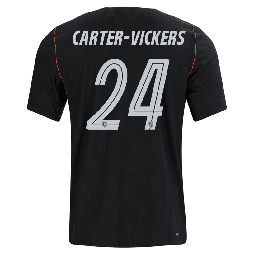 Nike Mens Carter- Vickers United States Away Stadium Jersey 2026 (Dark Obsidian/Pure Platinum)