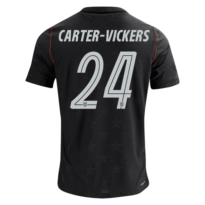 Nike Men's Carter-Vickers United States Match Authentic Away Jersey 2026 (Dark Obsidian/Pure Platinum)