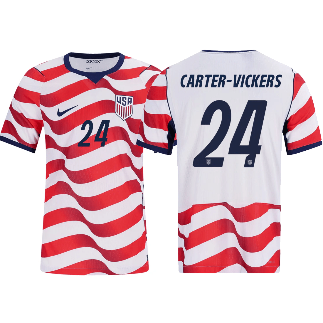 Nike Mens Carter-Vickers United States Match Authentic Home Jersey 2026 (Sail/Midnight Navy)