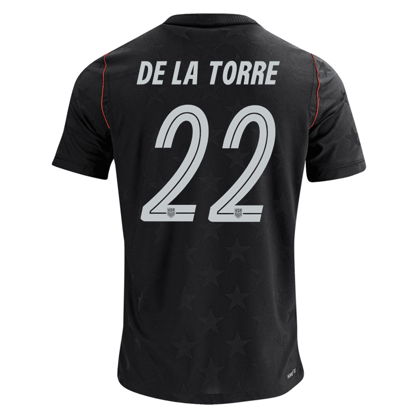 Nike Men's De la Torre United States Match Authentic Away Jersey 2026 (Dark Obsidian/Pure Platinum)